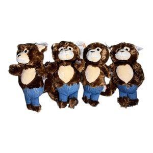 Wild Republic ScaryKins Werewolf Plush Lot of 4 –‎ 8” Brown Stuffed Toy NWT
